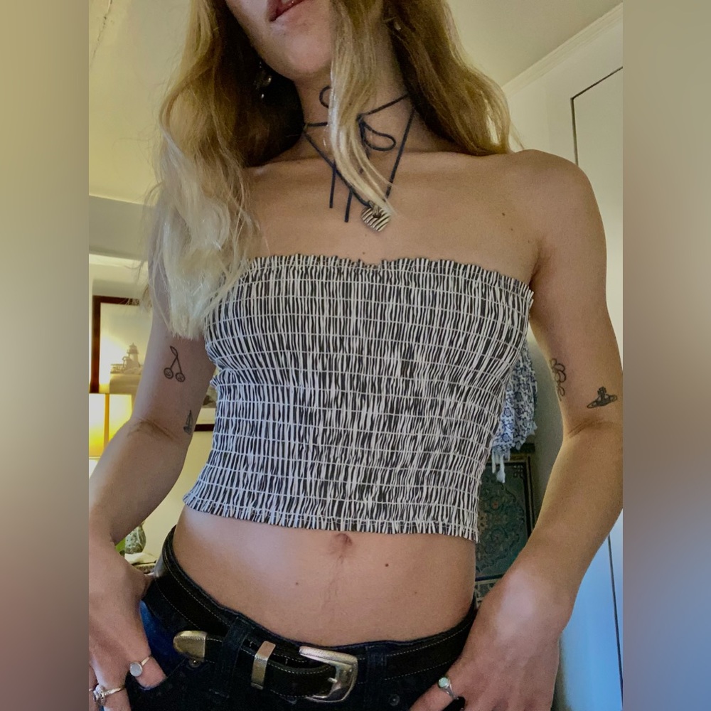 LF pinstripe tube top